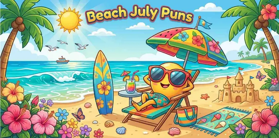 Beach July Puns