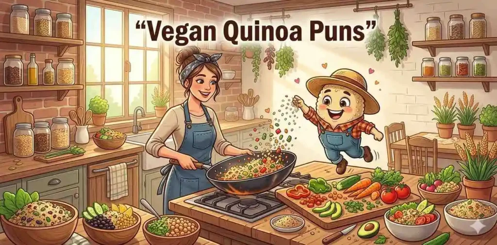 Vegan Quinoa Puns
