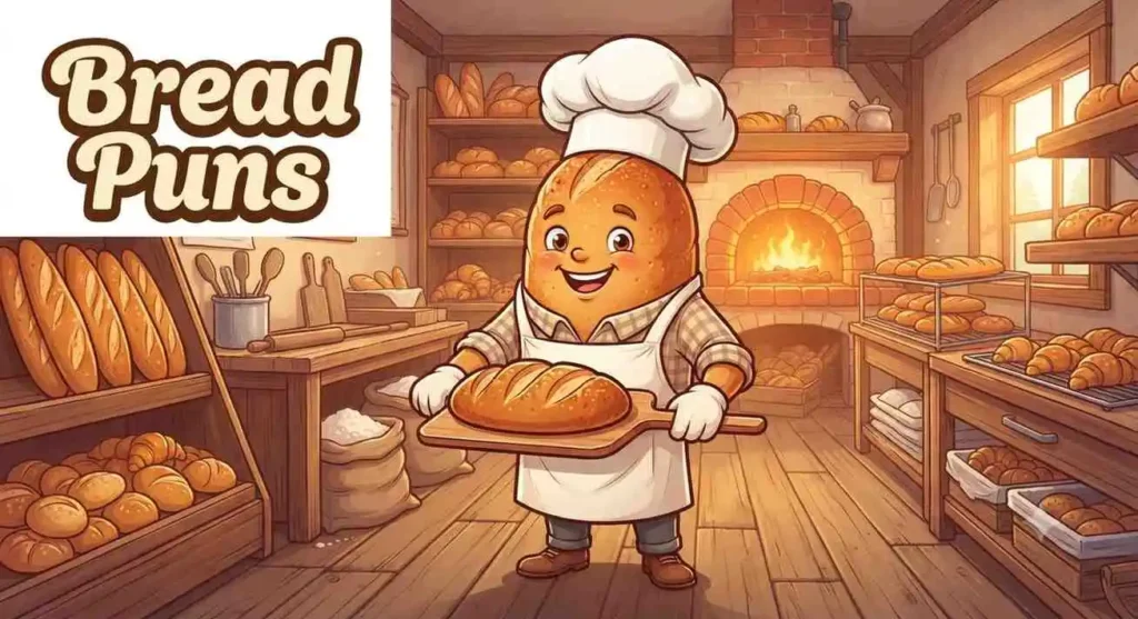Cute smiling bread loaf