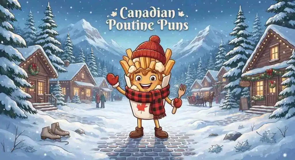 Canadian poutine celebrating winter joy