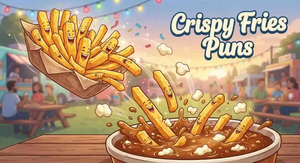 crispy fries having fun