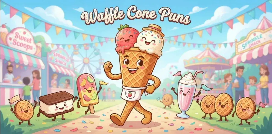 Waffle Cone Puns   