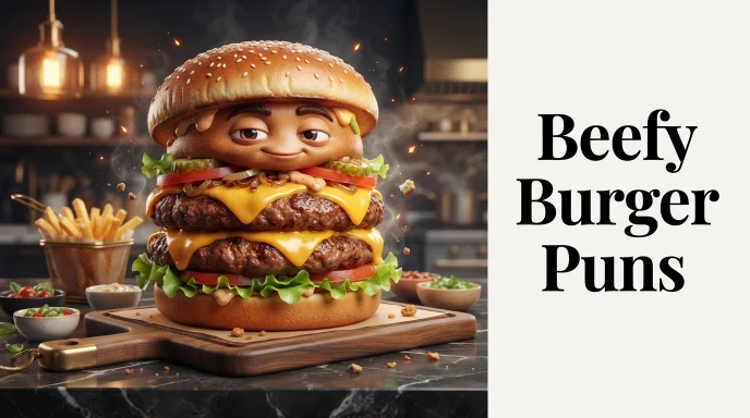 Beefy Burger Puns  