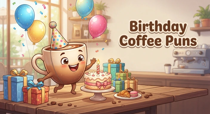 Birthday Coffee Puns  
