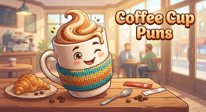 Coffee Cup Puns   