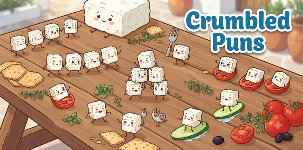Crumbled Cheese Puns