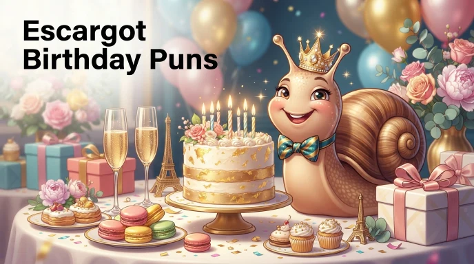 Escargot Birthday Puns 