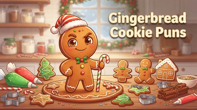 Gingerbread Cookie Puns