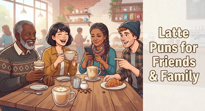Latte Puns for Friends Family   